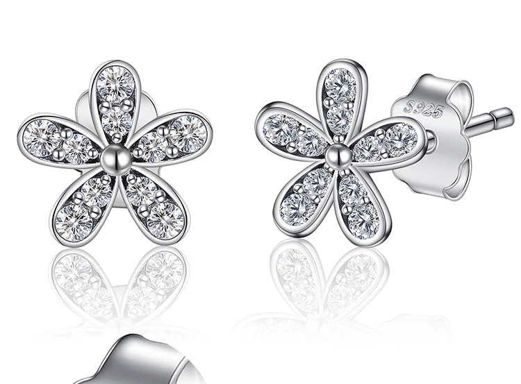 Jewelrypalace стерлингового серебра 925 Ослепительная Дейзи серьги 925 серебро серьги Модные серьги для Для женщин