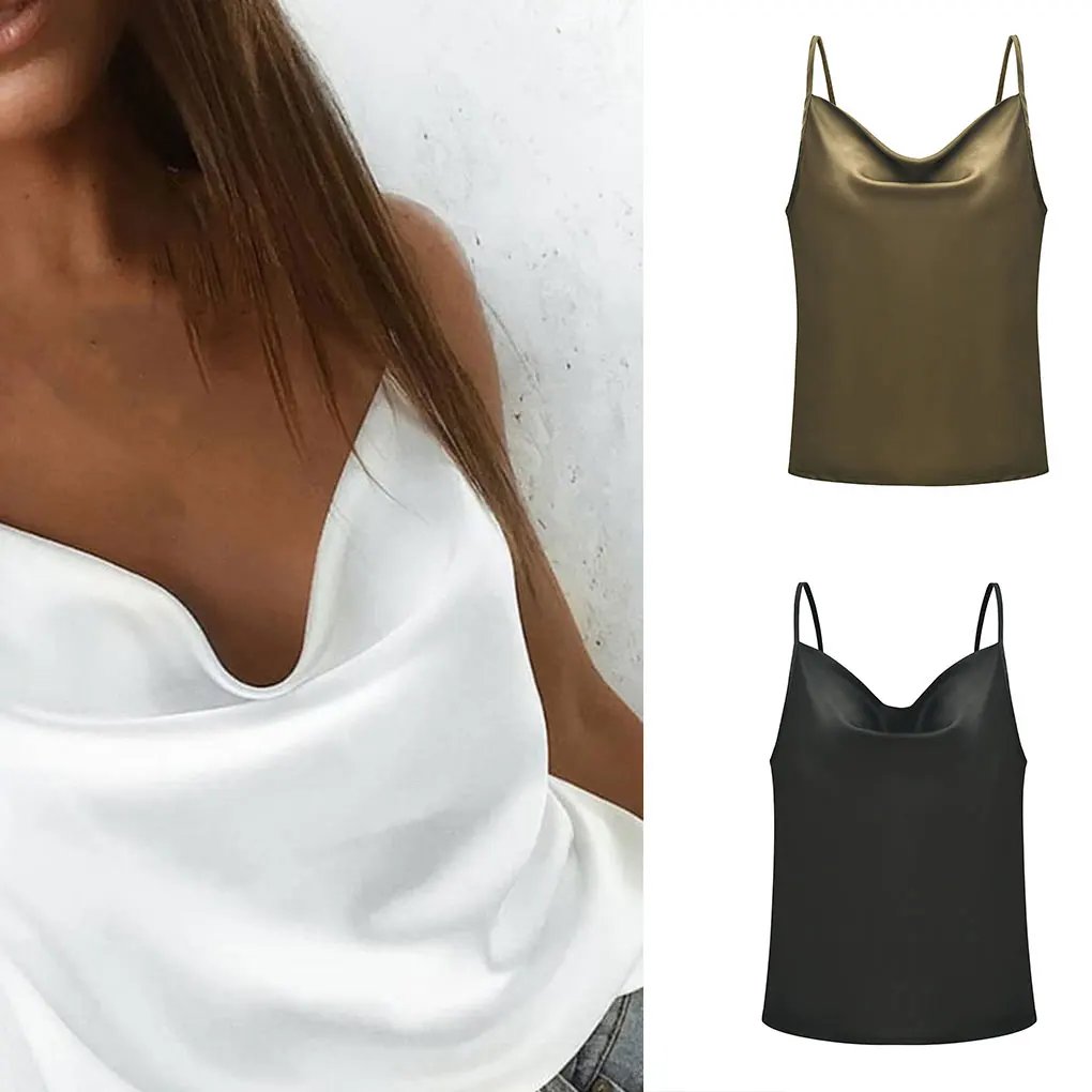 

Майка женская шифоновая без рукавов, пикантный тонкий однотонный топ на бретелях