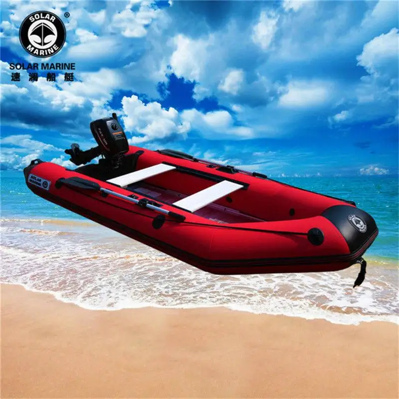 

Solarmarine Wholesale 9 Person 400 CM Flood Rescue Aluminium Rescue Boat Inflatable PVC Thickened Folding Speed Boat Kayak