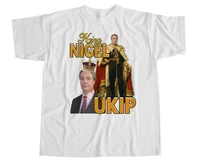 king nigel farage ukip t shirt funny humour vintage homage political eu funny mens tops tee casual style t shirt