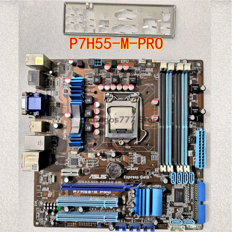Разъем LGA 1156 DDR3 Оригинальное ASUS P7H55-M PRO Core i7 i5 i3 Процессор Intel H55 16 Гб USB2.0 настольных
