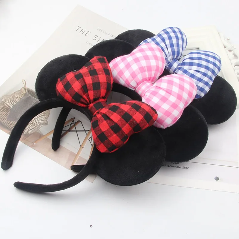 НОВАЯ РОЖДЕСТВЕНСКАЯ повязка на голову с Минни Микки бант для принцессы