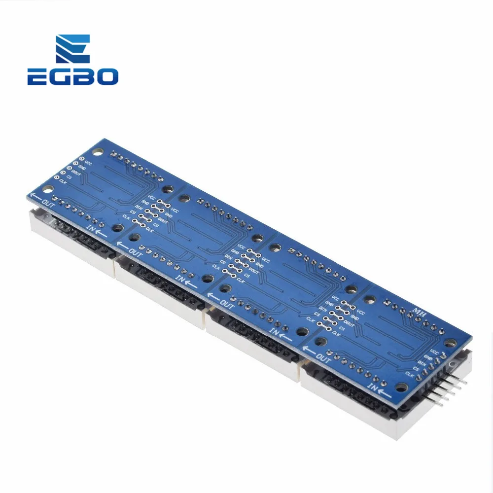 1 шт. матричный модуль EGBO MAX7219 для микроконтроллера Arduino 4-в-1 дисплей с линией 5P |