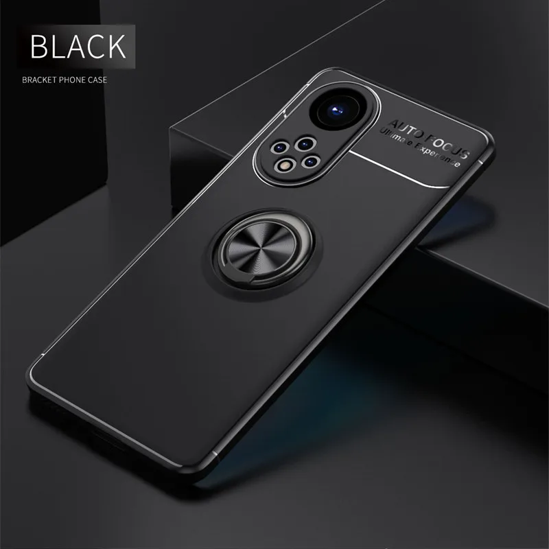 For Cover Huawei Honor 50 Case For Honor 50 Capas Back Shockproof TPU Soft Ring Magnetic Holder For Cover Honor 50 Fundas 6.57