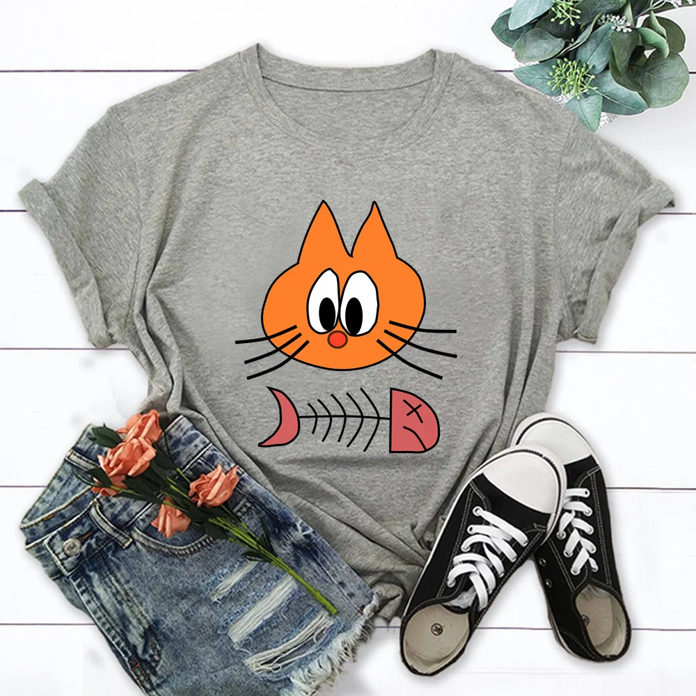 

Футболка женская летняя с принтом «Кот и мышь»