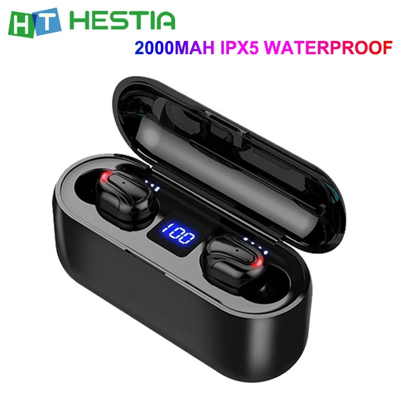 Q32 2000mAh TWS беспроводные наушники Bluetooth 5 0 с двойным микрофоном дисплеем питания