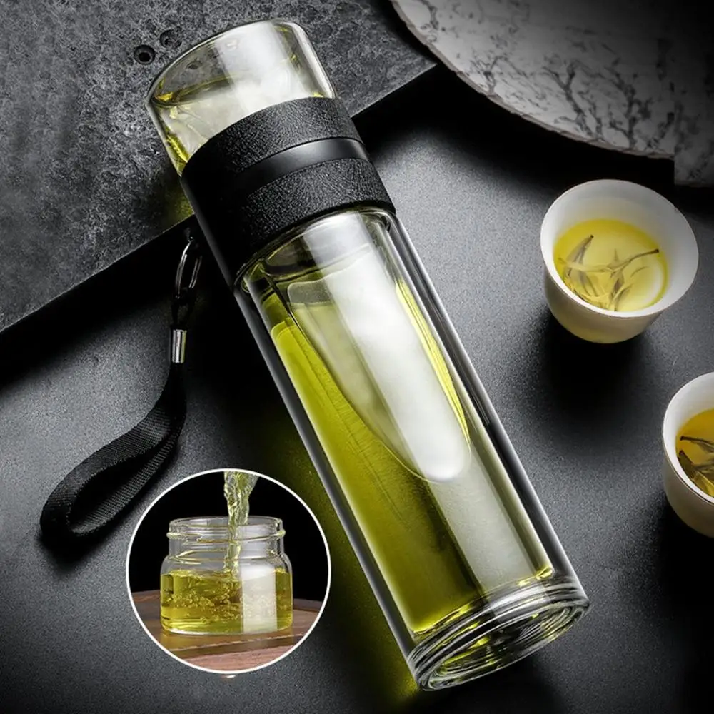 Стеклянная бутылка для чая воды в бутылках заварка с фильтром фильтр