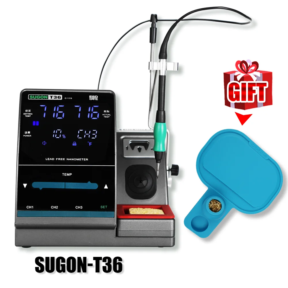

SUGON T36 Nano Soldering Station 1S Rapid Heating With JBC Soldering Tip For Integrated Circuit Component Welding Repair