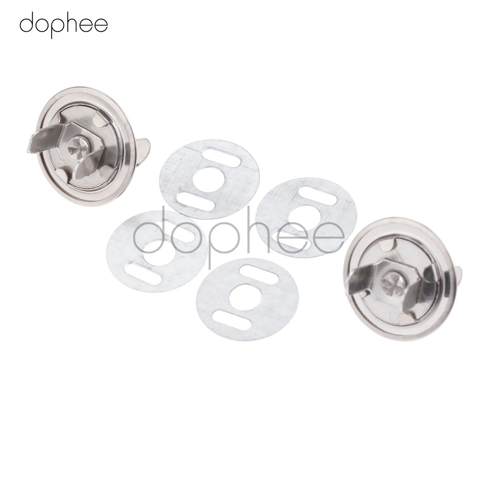 Dophee 10 шт. 16/18 мм серебристые магнитные заклепки для женских сумок кошельков