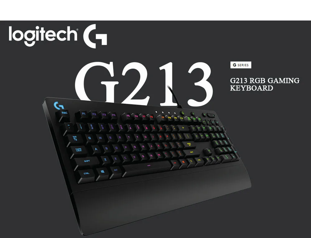 

Logitech 95New G213 PRODIGY RGB Gaming Keyboard for Laptop PC Gaming Overwatch PUBG Gamer Keyboard Like Mechanical Keyboard