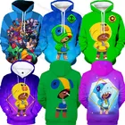 3d-толстовка WEREWOLF Shark LEON с изображением героев мультфильмов, Мужская одежда, свитшот для детей, ворона, стрельба со звездами, Леон, Детские топы для мальчиков и девочек