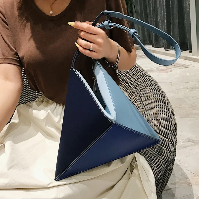 Модная женская сумка-мессенджер из кожи пу под замшу Геометрическая Лоскутная