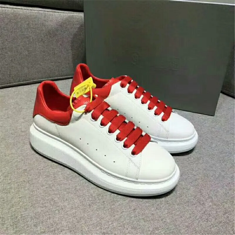 Простые Стильные белые туфли Цветные шнурки из натуральной кожи Мужская и