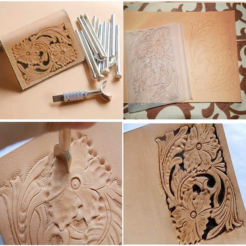 28 шт. кожаные инструменты для тиснения рукоделия штампы различной формы набор