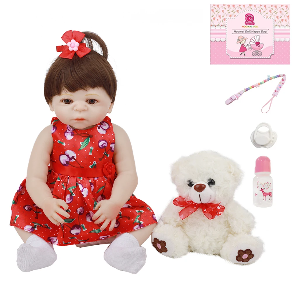 Кукла новорожденная силиконовая Реалистичная 48 см 18 дюймов|Игровые фигурки и