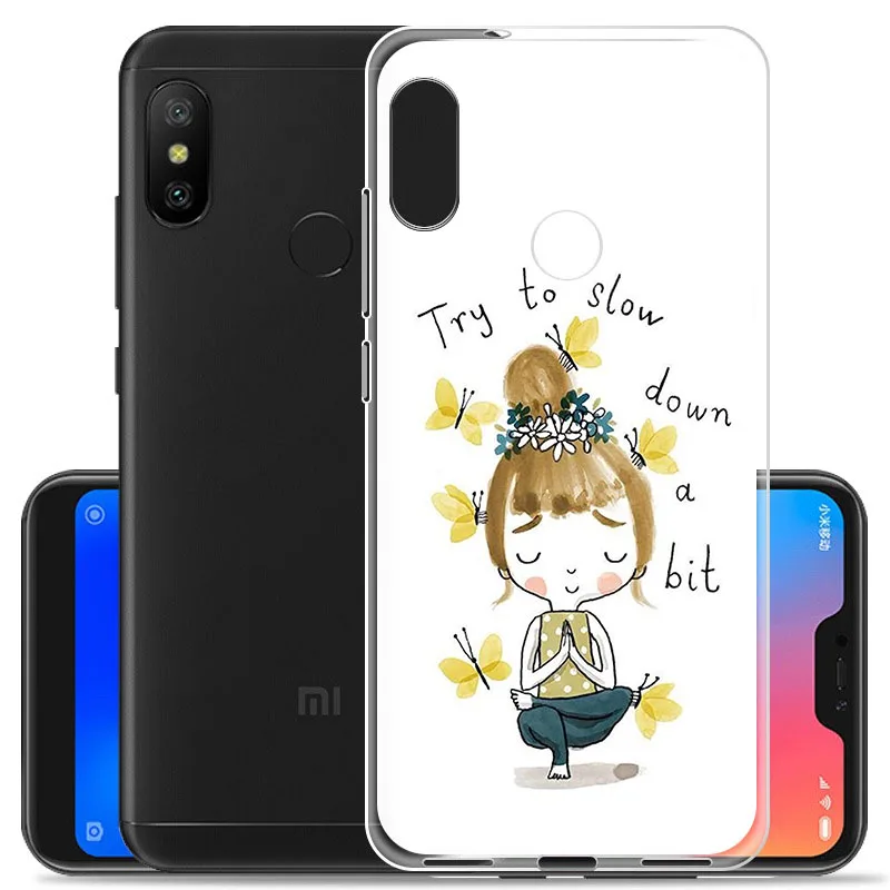 Чехол для телефона Redmi 6 7 a 9 10x Note 8 8T Love Super Yoga Cute Girl мягкие чехлы Xiaomi se CC9e Note10 Pro F1 A3 X2