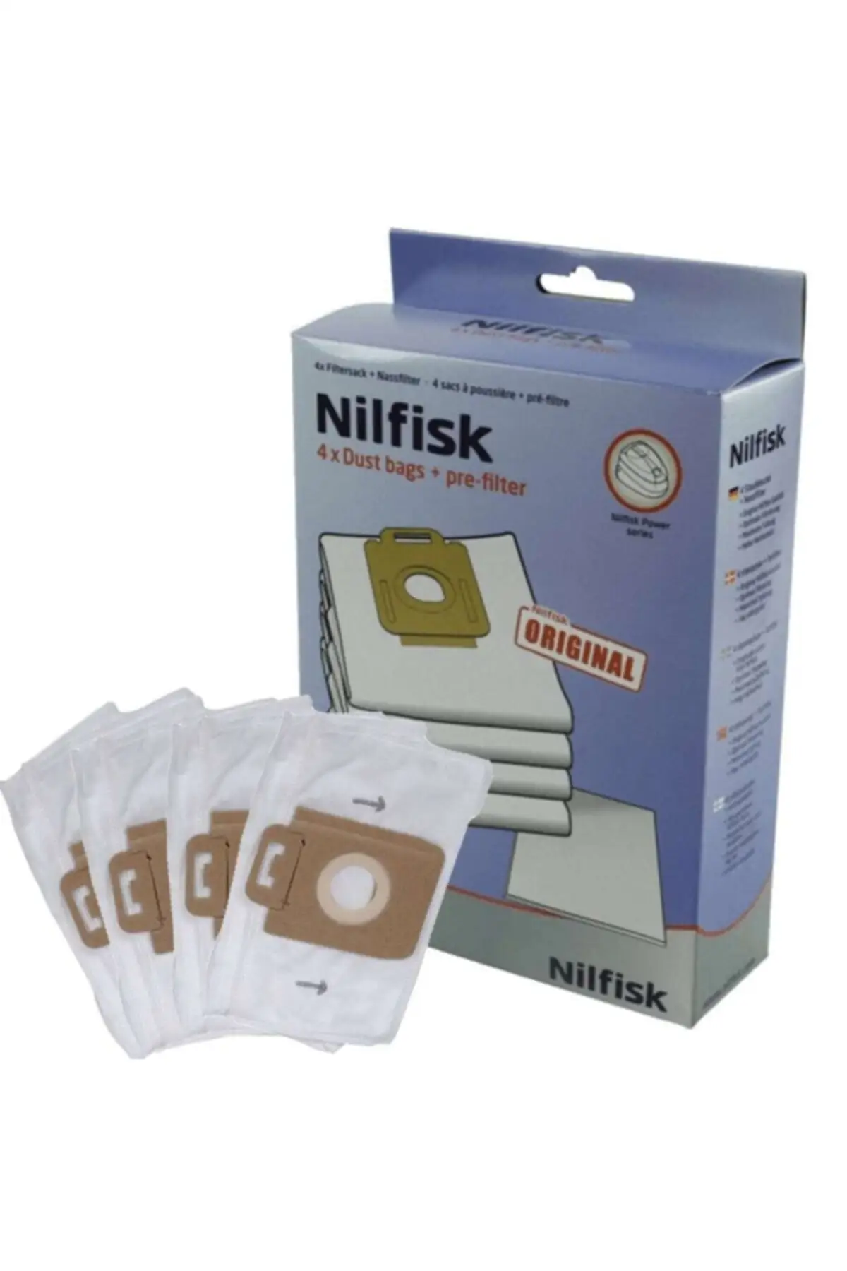 

MHK Parts Nilfisk Power Allergy Dust Bag (4 Pcs) + Micro Filter