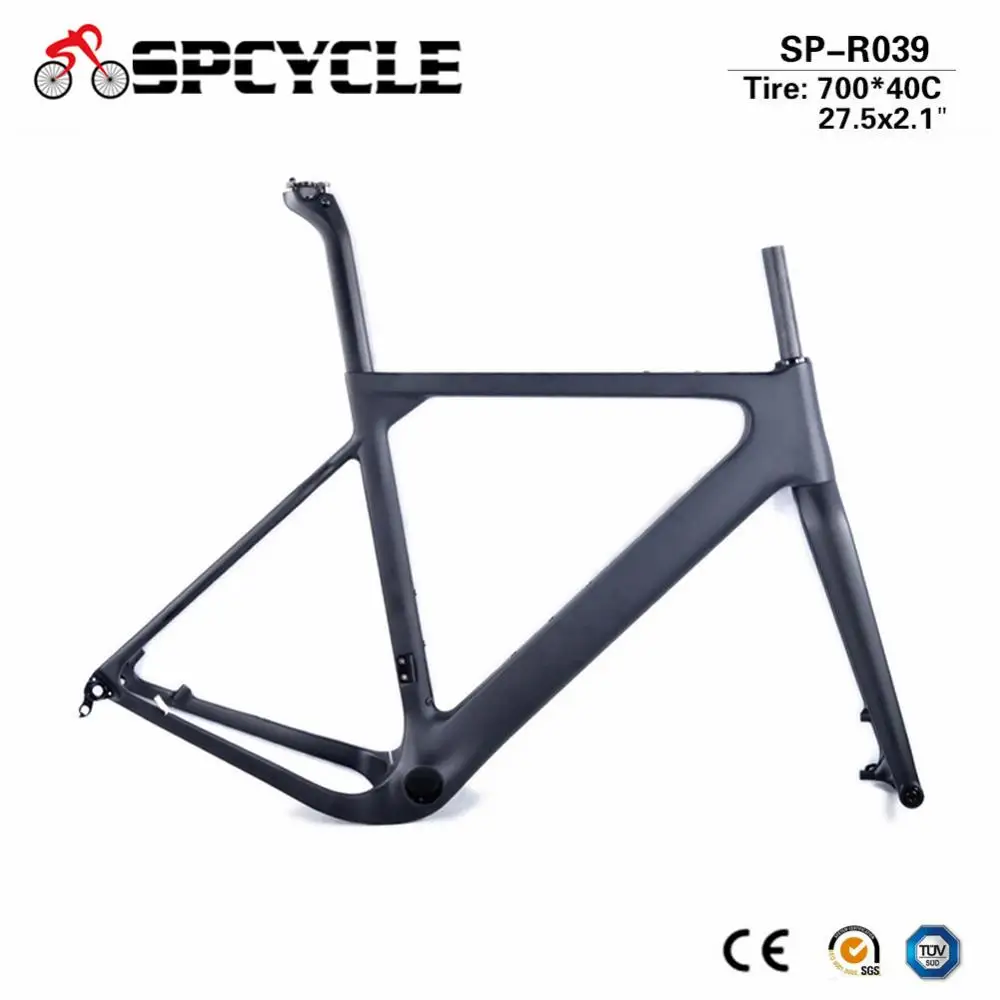 Spcycle карбоновая гравия рамка пост крепление дисковый тормоз Велокросс рама