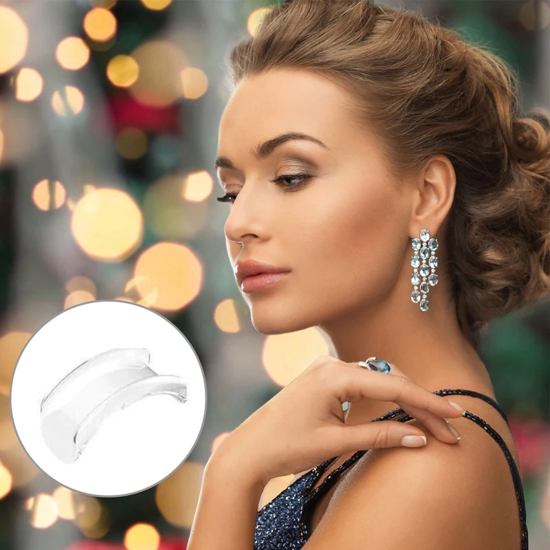 Прозрачные силиконовые невидимые кольца 8 размеров s переходник размера r