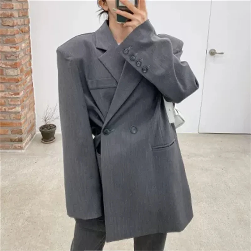 

Alien Kitty 2021 New Elegant OL Women Notched Solid Female Jackets Gentle Plus Size Office Lady Tops Loose All Match Blazers