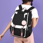 Школьные портфели для девочек-подростков, большой рюкзак с Usb-зарядкой, нейлоновый Модный женский большой ранец в стиле пэчворк, черный