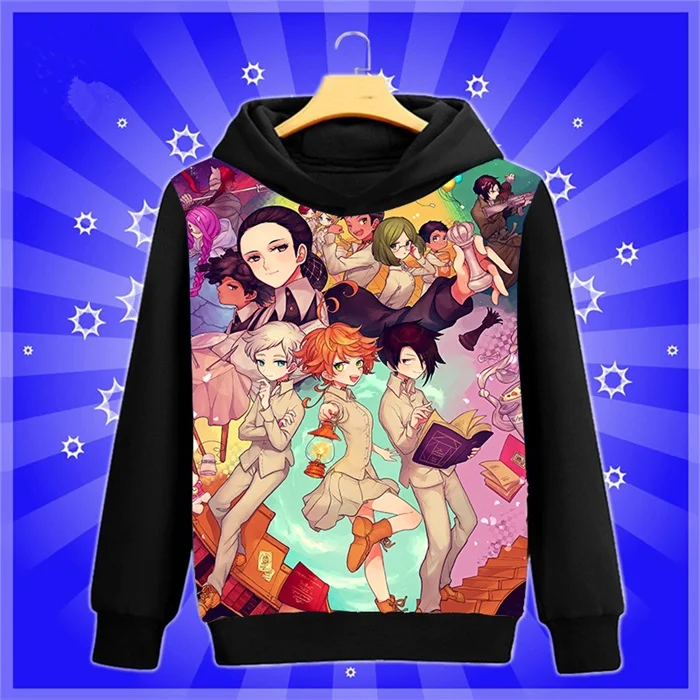 Аниме-Толстовка Manga The Promised Neverland Yakusoku no Neverland Norman cosplay Sweatshirt весна-осень мужские и женские пуловеры пальто - Цвет: 3