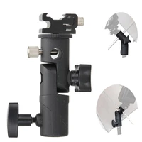 e shape universal metal flash bracket stand hot shoe speedlite umbrella holder umbrella mount adapter for photo studio acehe