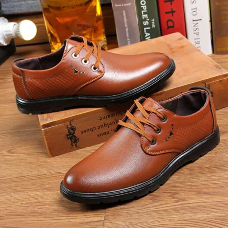 2019 деловые мужские модельные туфли кожаные Туфли оксфорды из натуральной кожи с