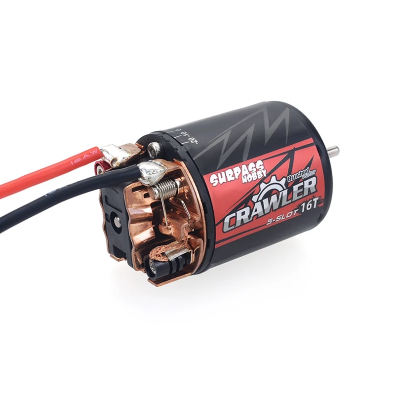 

SURPASS HOBBY 540 16T Brushed Motor Waterproof 5-Slot for TRAXXAS Tamiya RedCAT Kyosho WLtoys 1/10 RC Crawler Car