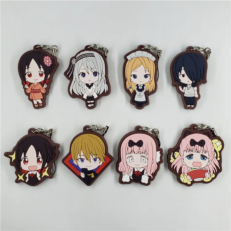 Kaguya-sama: Love Is War Anime Shinomiya Kaguya Fujiwara Chika Hayasaka Ai Yu Ishigami Shirogane Kei резиновый брелок