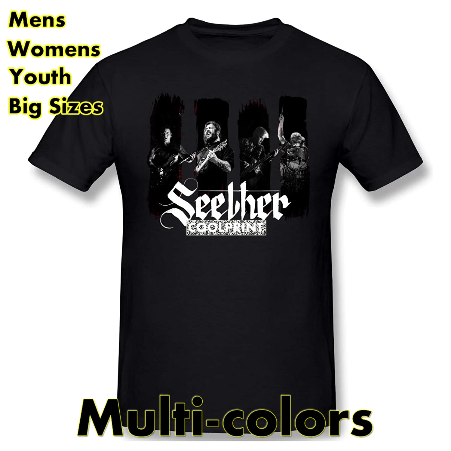 

JohnnyKJayTee Men S e e t h e r T Shirts with Mens T Shirts T Shirts Oversized Mens Fashion Originality Graphic Shirts