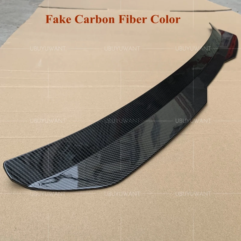 

Rear Roof Spoiler For Volkswagen VW Polo Plus 2019 Hatchback Spoiler Carbon Fiber Color ABS Back Window Wing For POLO 2002-2020