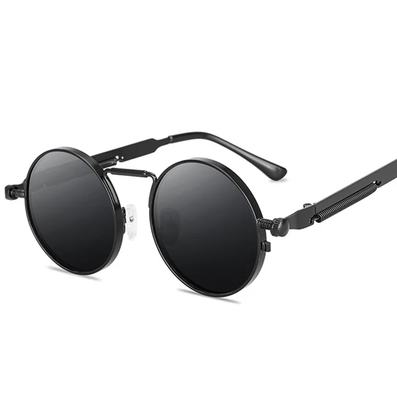 

Новинка 2023, классические круглые солнцезащитные очки 2021 в стиле стимпанк для мужчин и женщин, брендовые дизайнерские зеркальные солнцезащитные очки в стиле ретро, металлические линзы в стиле панк