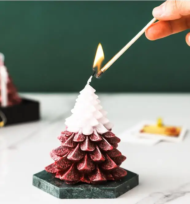 

Креативные праздничные свечи ручной работы, Рождественская елка, лаванда, ледяные свечи, украшение для атмосферы