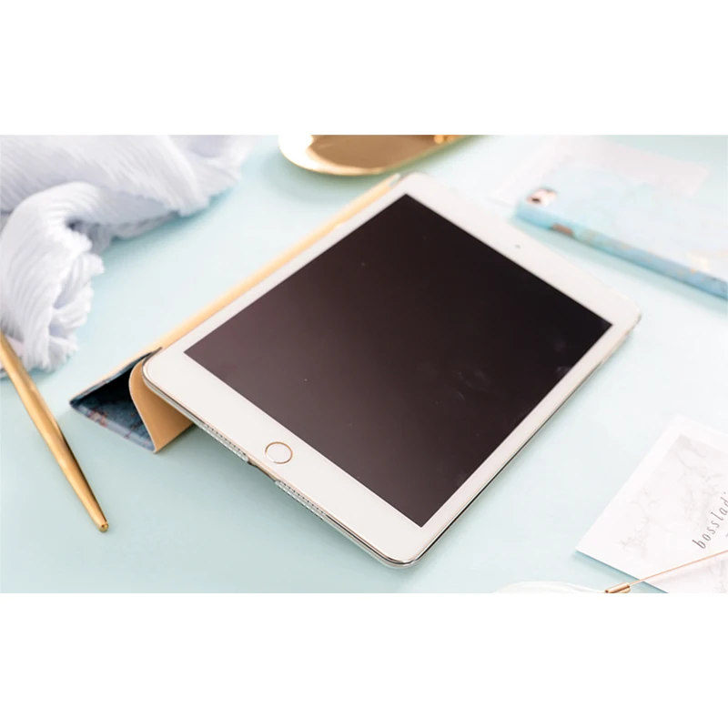 Мраморный чехол для iPad 10 2 2020 7th 8 Generatio Pro 11 2021 12 9 7 5 Air 4 3 складываются в три раза Funda
