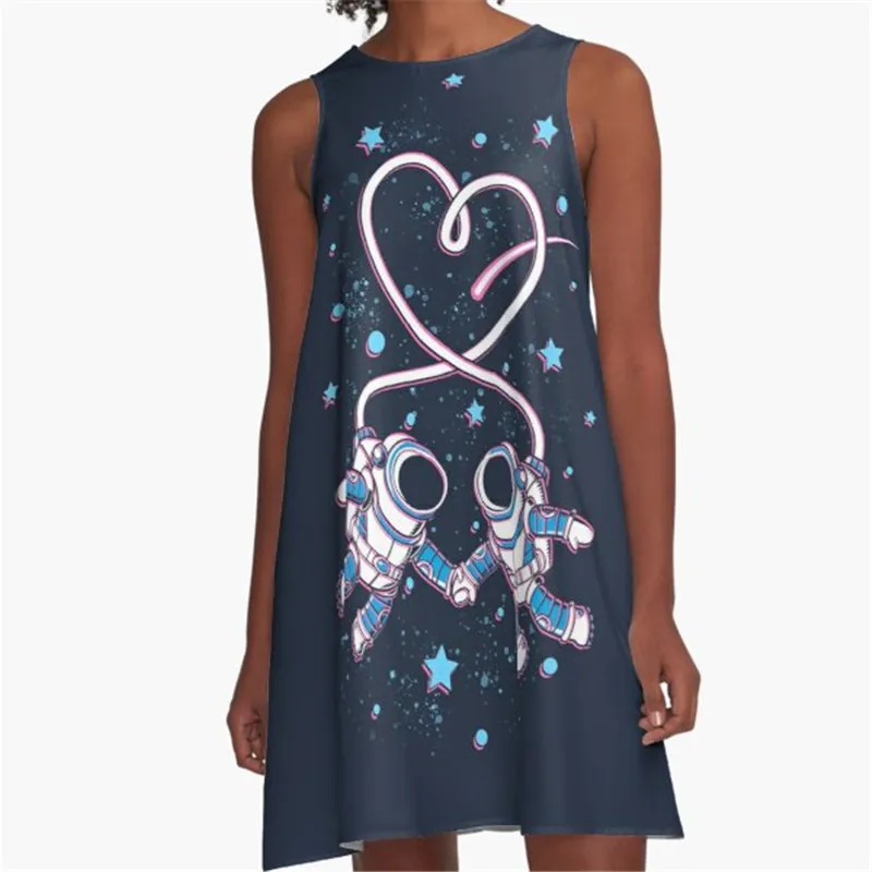 

Fashion Women summer dresses Cartoons sowl Printed A-Line Boho Dress for women harajuku Sexy ladies mini short beach dress