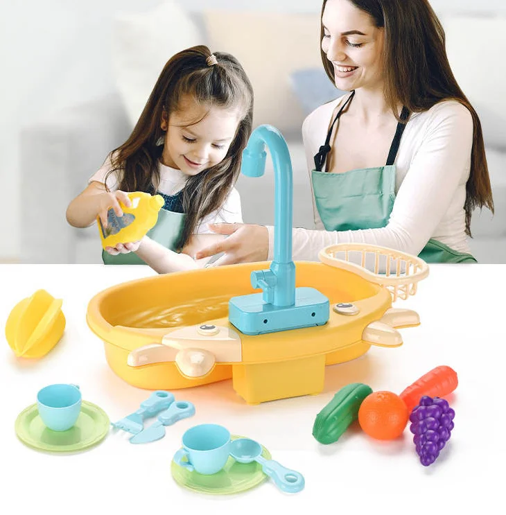 

Детская пластиковая имитация электрической посудомоечной машины, ролевая игра, кухонные игрушки с электрической водой, набор для умывальн...
