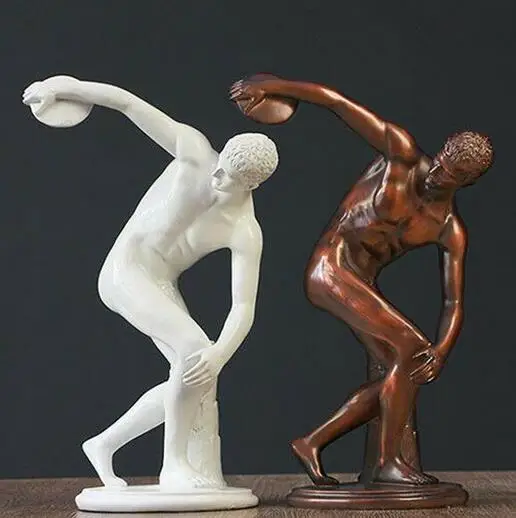 Скульптура в стиле арт деко статуэтка дискобола из смолы для мужчин|Статуи и