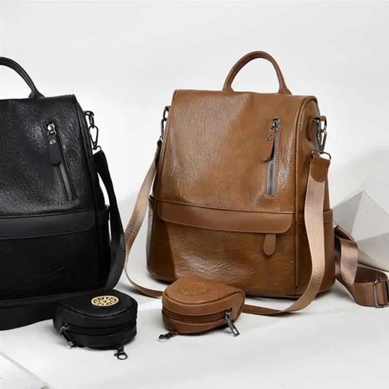 Coofit кожаный рюкзак повседневный школьный для колледжа студенческий ноутбука