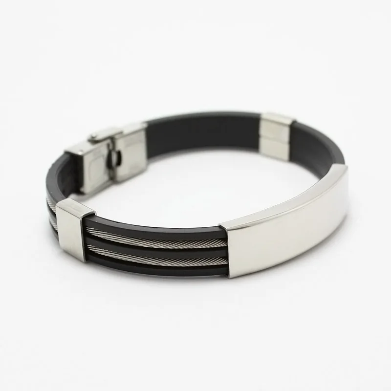 Новое поступление панк мужские подарки двухслойная стальная проволочная цепь