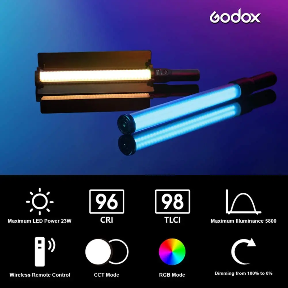 Godox LC500R RGB светодиодный светильник двухцветный полноцветный 2500K-8500K Светильник ing