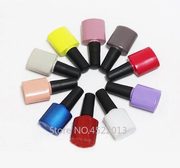 10 мл 2 шт пустая стеклянная бутылка для лака ногтей с крышкой и кистью косметики