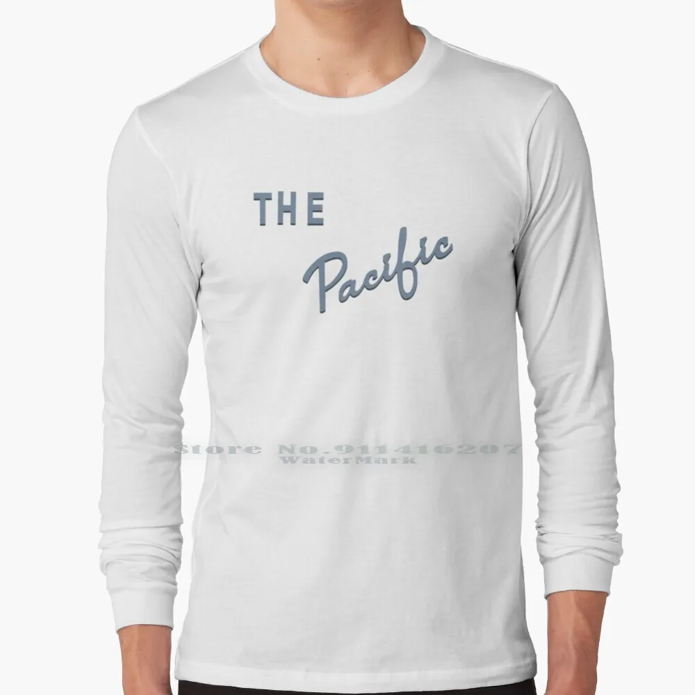 

The Pacific T Shirt 100% чистый хлопок Середина века винтажный знак квартиры Mar Vista