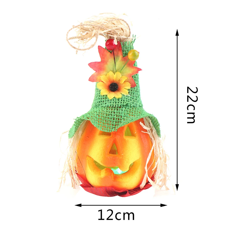 Светодиодный подвесной ночник на Хэллоуин ажурный фонарь в виде тыквы с шляпой