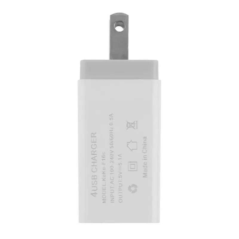 4 USB порта 5.1A интерфейс мобильный телефон зарядка штепсельная вилка адаптер