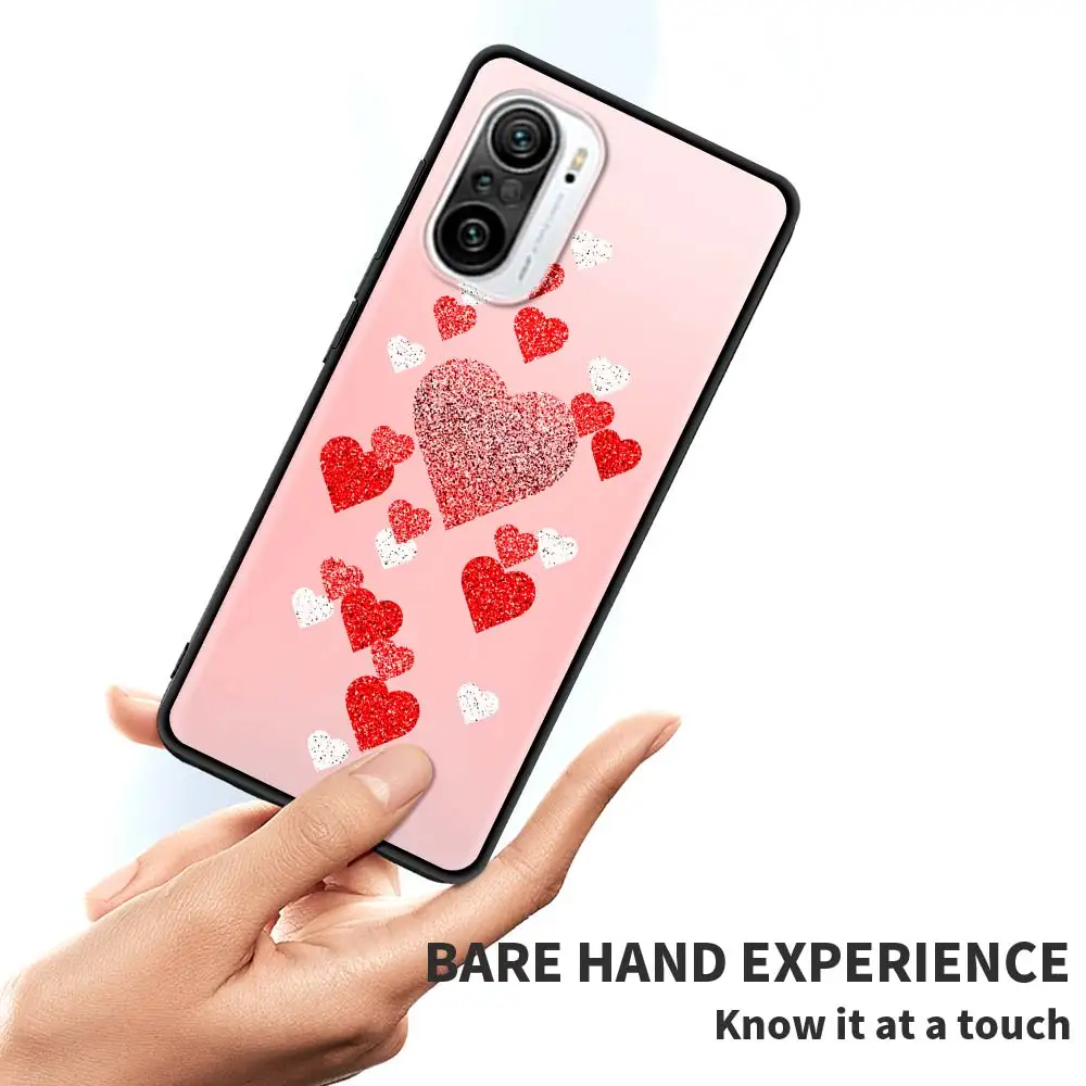 

Shockprooft Case For Xiaomi Redmi Note 9S K40 8 9 8T 7 9C 9A 7A 6A 8A 6 10 Pro Soft Coque Phone Cover Rose Glitter Pink