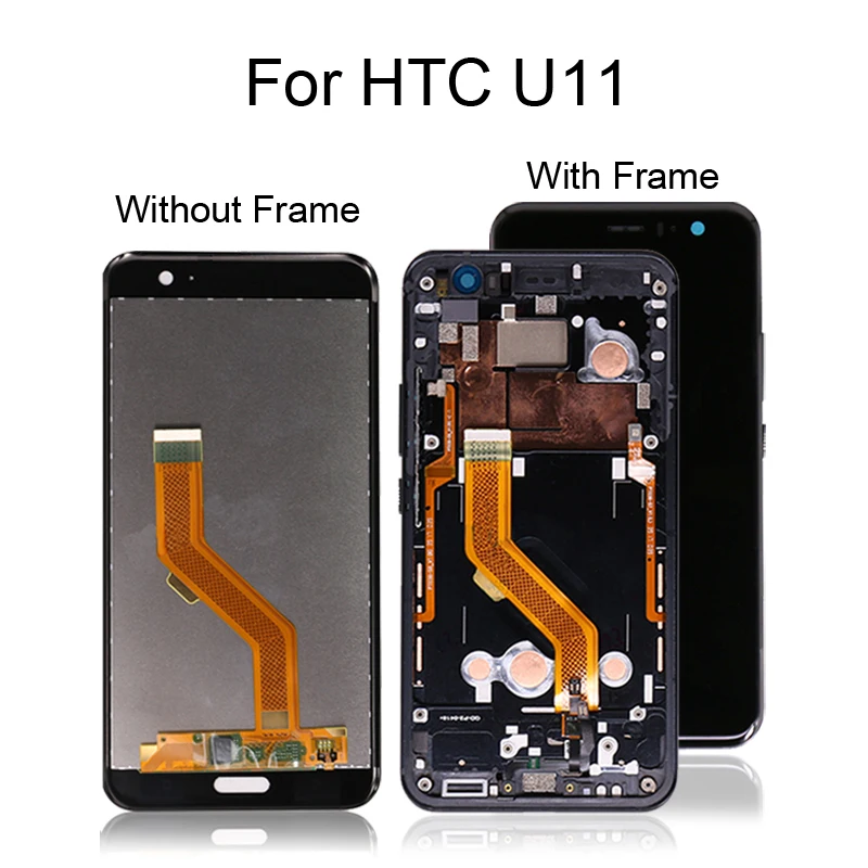 Для HTC U11 ЖК-дисплей сенсорный экран + рамка в сборе для Замена 5 дюймов Бесплатная