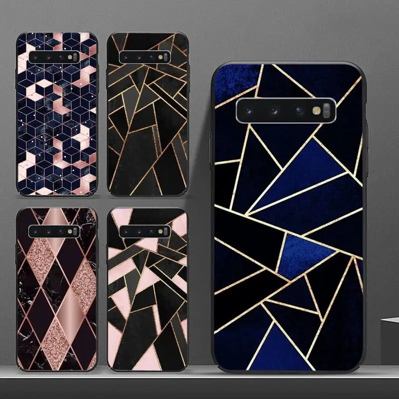 

Geometric marble pattern Phone Case For Samsung galaxy S 8 9 10 20 21 30 A 30 50 51 70 note 10 plus Ultra 5g