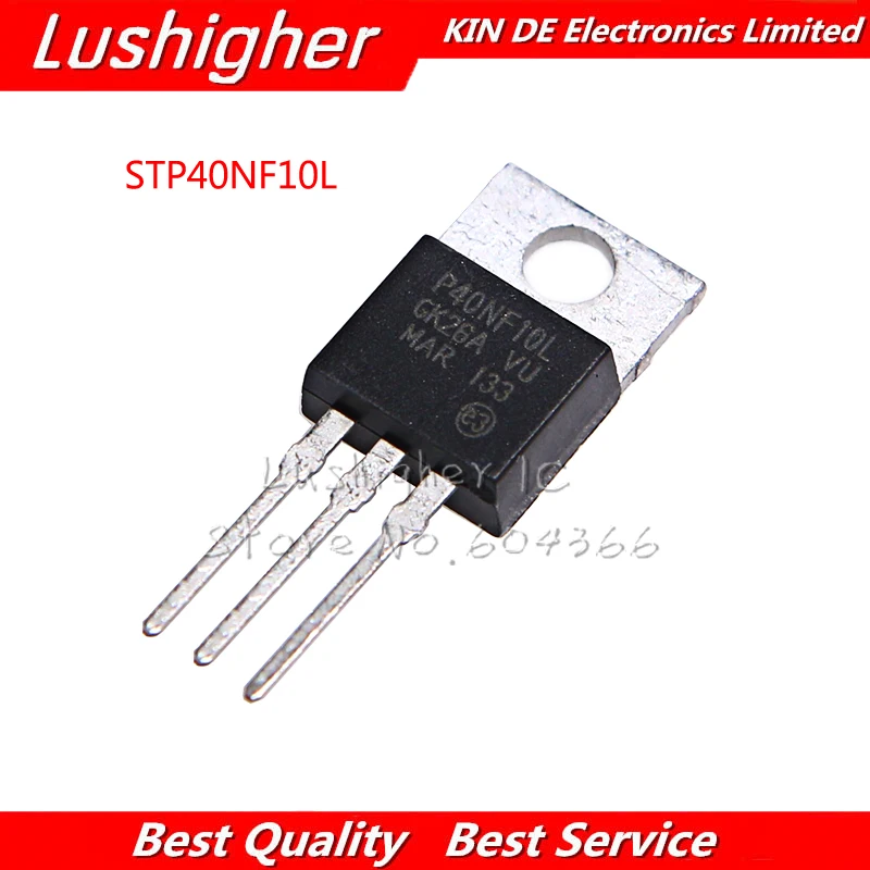 10 шт. STP40NF10L TO220 P40NF10L 220 STP40NF10 40A 100V|Интегральные схемы| |
