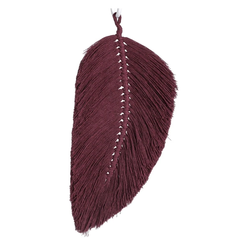 

Elegant Hand-woven Tassels Leaves Bedroom Wall Hanging Pendant Art Wall Accents Decor Long Tassel Crafts Chic Boho Dorm